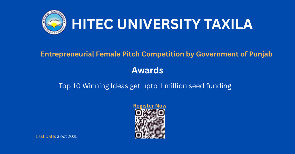 Entrepreneurial Female Pitch Competition by Government of Punjab